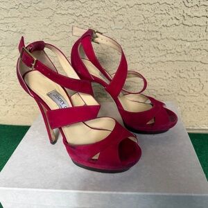 Jimmy Choo Fuchsia Strappy Heels size 6